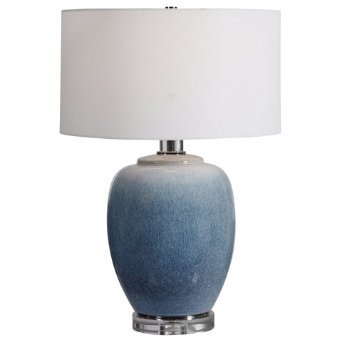 Waters Accent Crystals Drum Table Lamp Elegant Modern