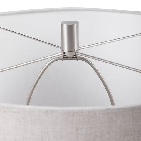 Ambient Drum Table Lamp in Brushed Nickel for Contemporary Spaces