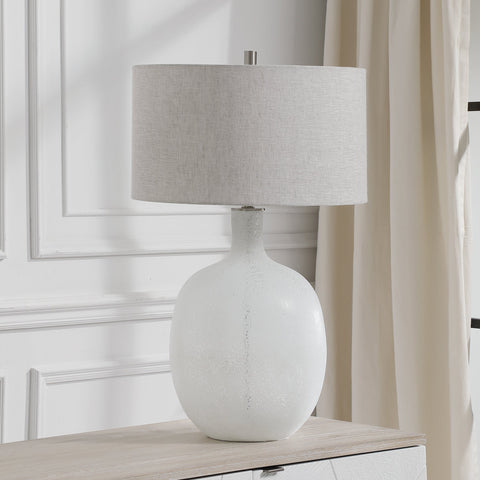 Ambient Drum Table Lamp in Brushed Nickel for Contemporary Spaces