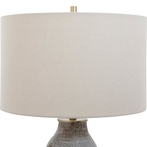 Monacan Accent Handcrafted Drum Table Lamp