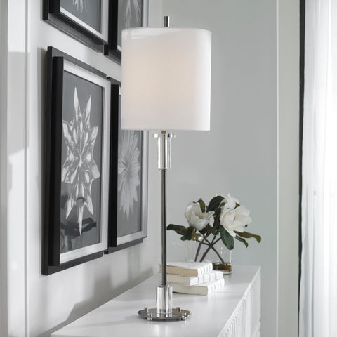 Aurelia Modern Elegant Buffet Accent Table Lamp with Crystals