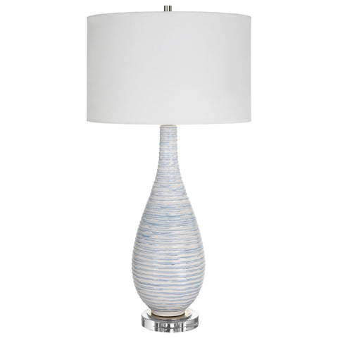 Accent Column Fluted Table Lamp Modern Elegant Style