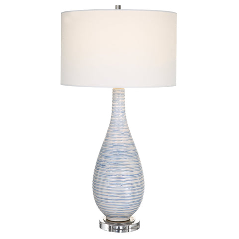 Accent Column Fluted Table Lamp Modern Elegant Style