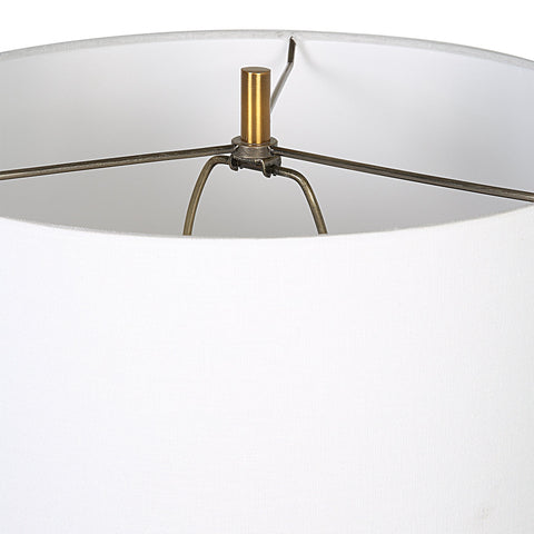 Monolith Organic Carving Accent Cylinder Table Lamp