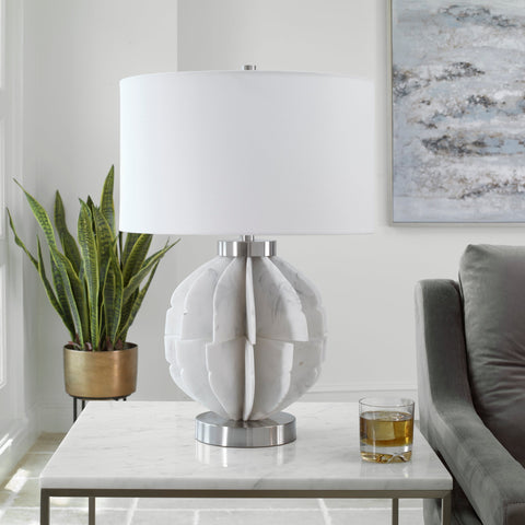 Accent Contemporary Drum Table Lamp for Organic Spaces