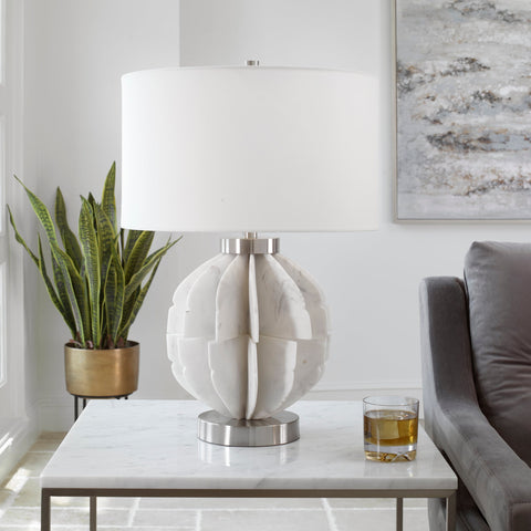 Accent Contemporary Drum Table Lamp for Organic Spaces