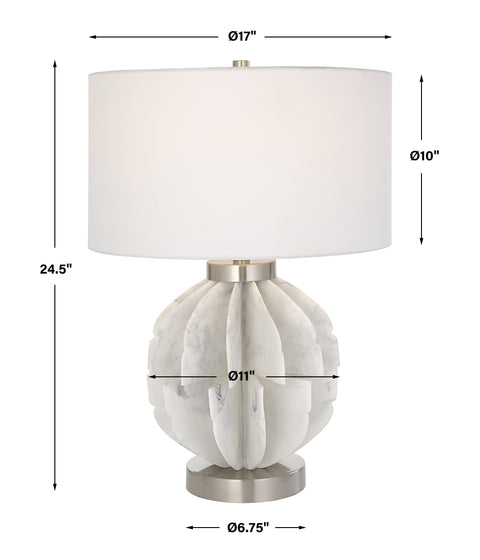 Accent Contemporary Drum Table Lamp for Organic Spaces