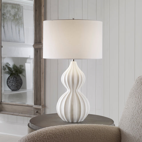 Antoinette Column Fluted Modern Table Lamp