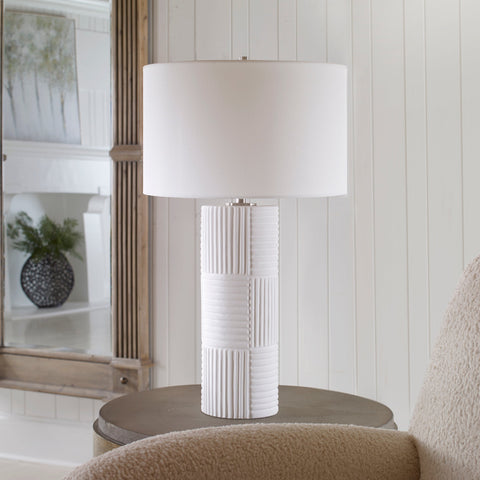 Accent Patchwork Modern Column Table Lamp