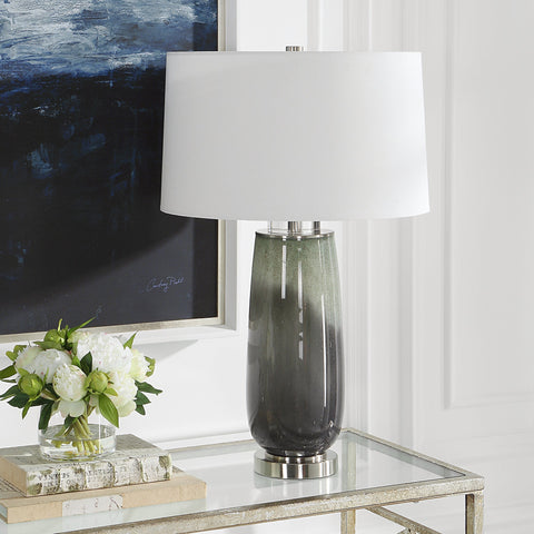 Campa Accent Elegant Column Table Lamp with Crystals