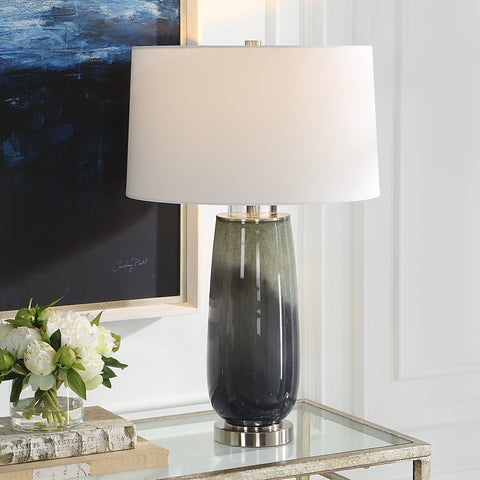 Campa Accent Elegant Column Table Lamp with Crystals