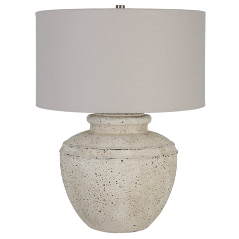 Accent Column Table Lamp Rustic Drum Shape