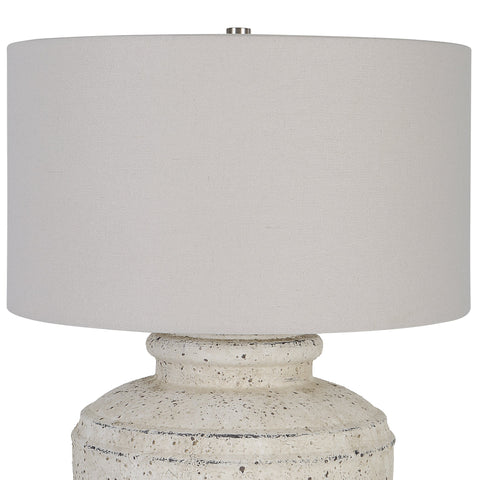Accent Column Table Lamp Rustic Drum Shape