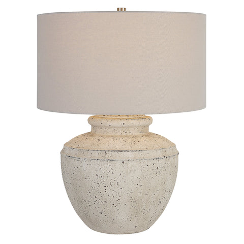 Accent Column Table Lamp Rustic Drum Shape
