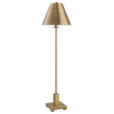 Pilot Modern Accent Floor Lamp in Brass