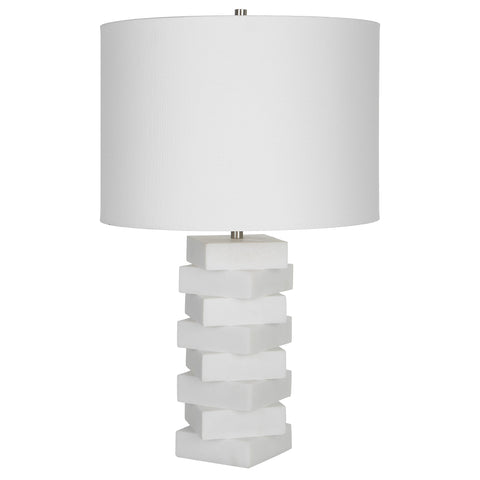 Accent Column Drum Table Lamp for Modern Spaces