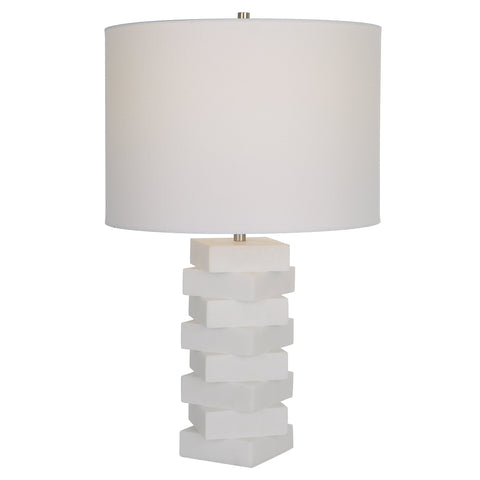 Accent Column Drum Table Lamp for Modern Spaces