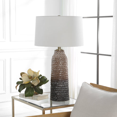 Padma Organic Accent Table Lamp with Carving