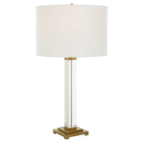 Accent Modern Column Table Lamp with Crystals