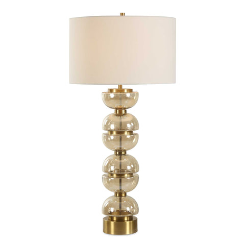 Accent Modern Column Table Lamp in Amber