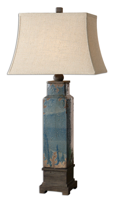 Soprana Rustic Column Accent Table Lamp