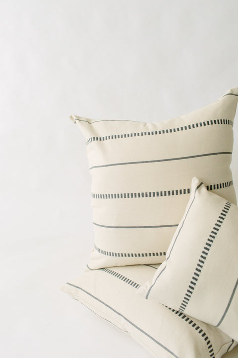 Artful Traditionalist Handwoven Minimalist Lumbar Pillow