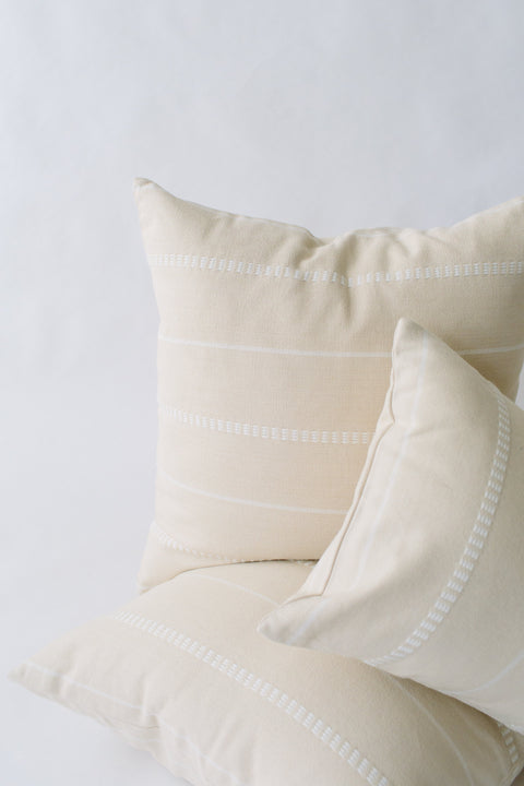 Powered by People Monochromatic Organic Handwoven Square Pillow Cover - 20 x 20