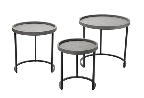 Maddox Contemporary Shagreen Center Table Accent Table