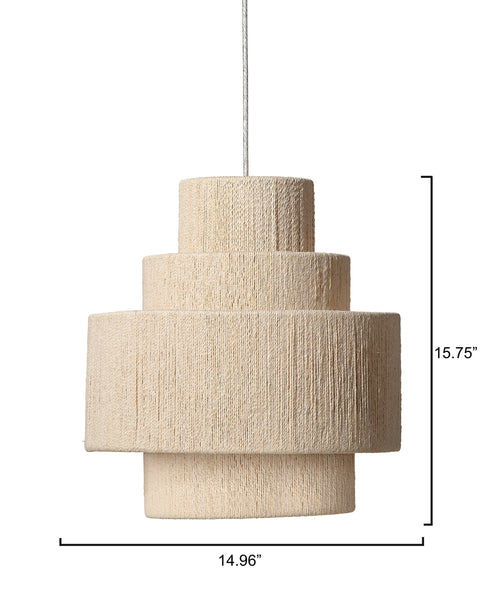 Accent Tiered Drum Pendant Light in Tropical Style Ceiling Light