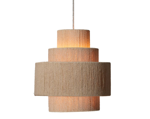 Accent Tiered Drum Pendant Light in Tropical Style Ceiling Light