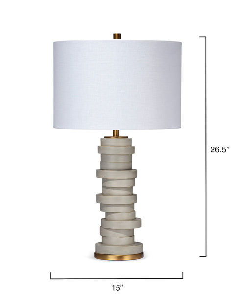 Accent Coastal Column Drum Table Lamp