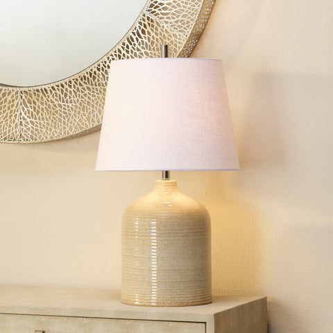 Au Lait Contemporary Column Table Lamp