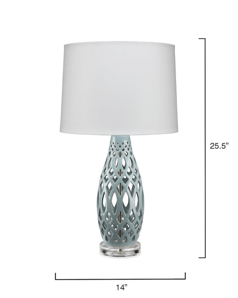 Filigree Accent Cut-Out Table Lamp Coastal Design