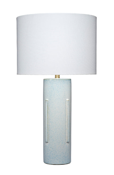 Finn Ambient Contemporary Drum Table Lamp with Finial