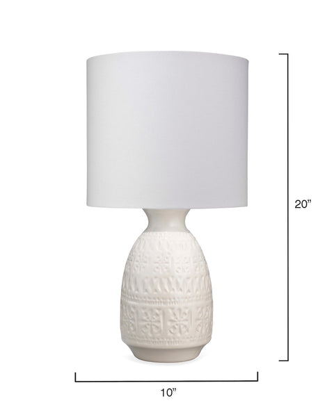 Frieze Accent Embossed Elegant Drum Table Lamp