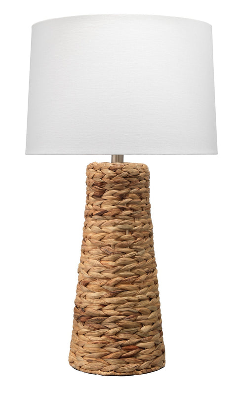 Haven Coastal Column Table Lamp in Natural - Handcrafted Accent