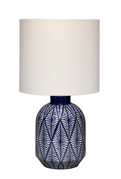 Highland Contemporary Graphic Drum Table Lamp