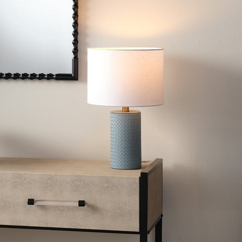 Roman Accent Drum Table Lamp for Contemporary Spaces