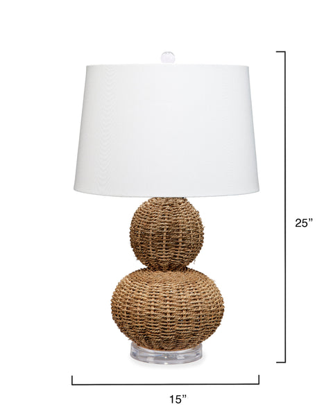 Sebastian Coastal Accent Handcrafted Drum Table Lamp