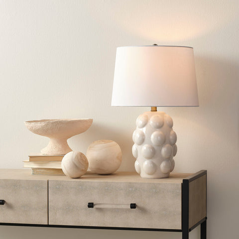 Silas Embossed Drum Accent Table Lamp Modern Design
