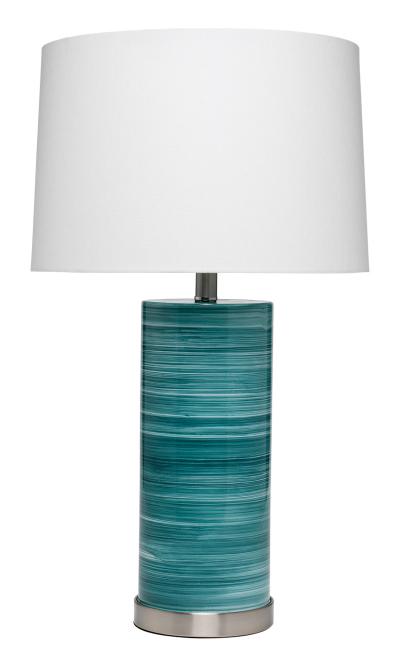 Casey Accent Art Glass Drum Column Contemporary Table Lamp