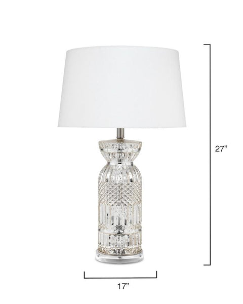 Isla Ambient Column Drum Table Lamp in Silver