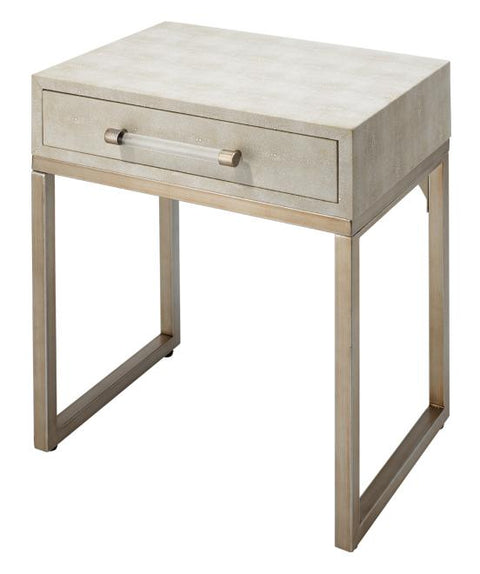 Kain Coastal Shagreen Rectangle Accent Table