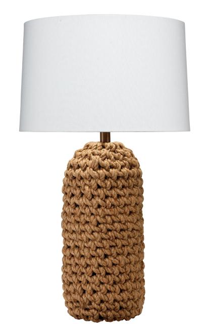 Lawrence Coastal Column Woven Accent Table Lamp