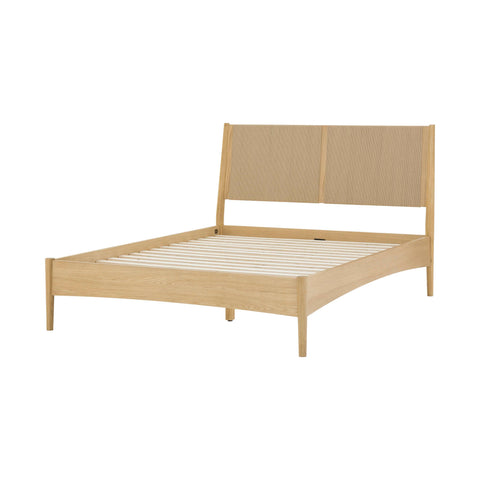 LH Imports Scandinavian Lumina Low Profile Platform Bed with Headboard - Twin - Queen