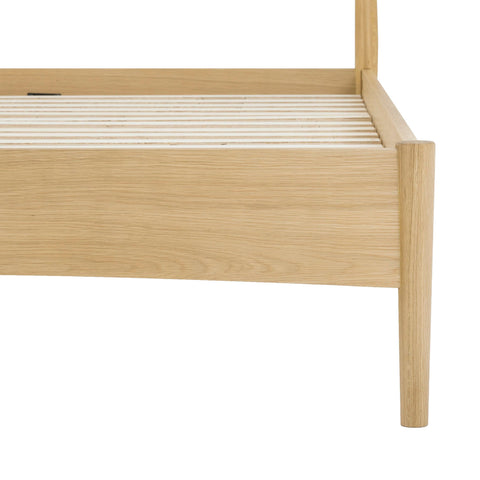 LH Imports Scandinavian Lumina Low Profile Platform Bed with Headboard - Twin - Queen