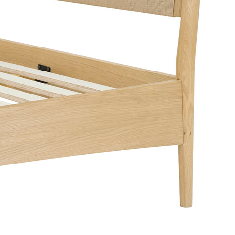 LH Imports Scandinavian Lumina Low Profile Platform Bed with Headboard - Twin - Queen