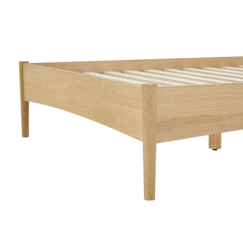 LH Imports Scandinavian Lumina Low Profile Platform Bed with Headboard - Twin - Queen