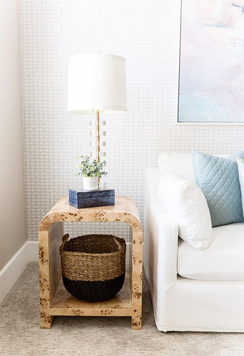 Worlds Away Space Saving Mid Century Curved Center Table