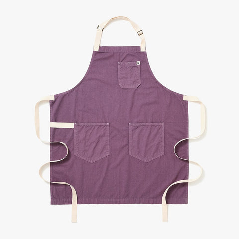 Bib Solid Apron with Adjustable Patch Pockets
